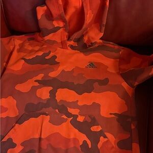 Adidas Vibrant Orange/Red Camo Hoodie